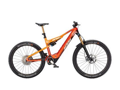 Horské elektrokolo KTM MACINA KAPOHO EXONIC FRESH ORANGE+CARBON (OP WHITE)